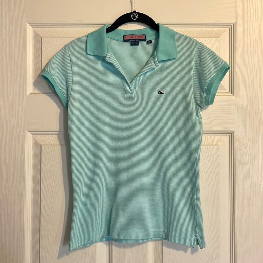 Vineyard Vines Striped Pique Polo, Size XS